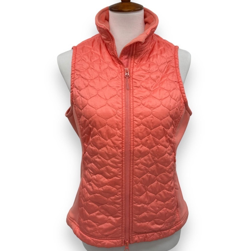 L.L.  Bean Coral Pink Quilted Nylon Vest Women’s Size Small